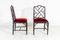 Chinese Chippendale Ebonised Faux Bamboo Chairs, Set of 2 2