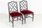 Chinese Chippendale Ebonised Faux Bamboo Chairs, Set of 2 3