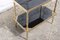 Vintage French Black Glass & Brass Side Table, 1970s 4