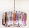 Triedri Murano Glass Chandelier with 265 Multicolored and Clear Prism, 1999 13