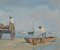 Christian Couillaud, Fishermen in Noirmoutier, 20th Century, Watercolor, Framed 7