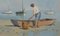 Christian Couillaud, Pescatori a Noirmoutier, XX secolo, Acquarello, Incorniciato, Immagine 5