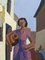 Femme à la Cruche, 1950s, Huile sur Panneau, Encadrée 4