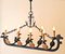 Wrought -Iron Vikinger Longboat Chandelier with Horse Head 3