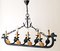 Wrought -Iron Vikinger Longboat Chandelier with Horse Head 13