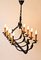 Wrought -Iron Vikinger Longboat Chandelier with Horse Head 5