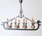 Wrought -Iron Vikinger Longboat Chandelier with Horse Head 17