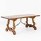 Table Vintage de Style Baroque en Noyer 1