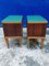 Wooden Bedside Tables with Glass Top, Italy, 1950s, Set of 2 8