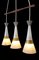 Mid-Century Ceiling Lamps with Glass Domes, Set of 3 7