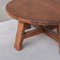 Mid-Century Brutalist Oak Circular Coffee Table 4