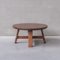 Tavolino da caffè brutalista Mid-Century circolare in quercia, Immagine 3