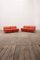 Amanta Modular Sofas in Orange Leather by Mario Bellini for C&b, Italy, 1960s, Set of 4 2