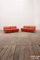 Amanta Modular Sofas in Orange Leather by Mario Bellini for C&b, Italy, 1960s, Set of 4, Image 21