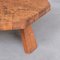 Mid-Century Dutch Brutalist Octagonal Oak Coffee Table 2