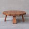 Mid-Century Dutch Brutalist Octagonal Oak Coffee Table 9