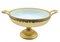 Grand Verre Opalin, France Tazza Bronze Monté en Opaline 1