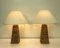 Lampade da tavolo Mid-Century in vimini, anni '70 set di 2, Immagine 4