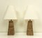 Lámparas de mesa vintage de ratán tejido, años 70. Juego de 2, Imagen 1
