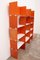 Mueble de pared francés modular en naranja, años 60, Imagen 5