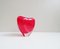 Vase Cuore Murano Salviati Rouge par Maria Christina Hamel, Italie, 1990s 3