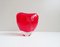 Vase Cuore Murano Salviati Rouge par Maria Christina Hamel, Italie, 1990s 1
