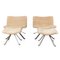 20th Century Italian Swivel Chairs with Matching Foot Stools, 1970s, Set of 4, Image 1