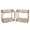 Italian Brass Side Tables with Removable Trays, 1970s, Set of 2, Image 1