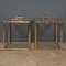 Tables d'Appoint en Laiton avec Plateaux Amovibles, Italie, 1970s, Set de 2 6