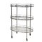 20th Century Italian Three Tier Glass & Chrome Bar Cart, 1950s 1