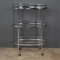 20th Century Italian Three Tier Glass & Chrome Bar Cart, 1950s 4