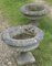 Macetas de jardín grandes de piedra fundida desgastada, años 30. Juego de 4, Imagen 3