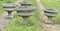 Macetas de jardín grandes de piedra fundida desgastada, años 30. Juego de 4, Imagen 6
