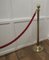 Vintage Brass and Red Rope Barrier, 1930s 4