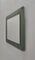 Postmodern Square Wall Mirror with Army Green Beveled Glass Frame, Italy, 1970s 6