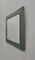 Specchio quadrato postmoderno con cornice in vetro smussato verde militare, Italia, anni '70, Immagine 6