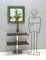 Postmodern Square Wall Mirror with Army Green Beveled Glass Frame, Italy, 1970s 2
