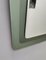 Postmodern Square Wall Mirror with Army Green Beveled Glass Frame, Italy, 1970s 8