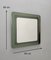 Postmodern Square Wall Mirror with Army Green Beveled Glass Frame, Italy, 1970s 9