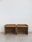 Italian Wood & Rattan Bedside Tables, 1950s, Set of 2 2