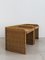 Italian Wood & Rattan Bedside Tables, 1950s, Set of 2 1