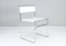 Moderne italienische Libellula Stühle aus weißem Leder von Giovanni Carini, 1970er, 4er Set 13