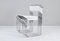 Moderne italienische Libellula Stühle aus weißem Leder von Giovanni Carini, 1970er, 4er Set 6