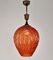 Lampe à Suspension en Verre de Murano Rouge, 1950s 4