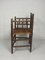 Dutch Bobbin Wood Turned Side Chair with Rattan & Wicker Seat, 1940s 2