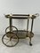 Oval Brass Bar Trolley with Smoked Glass Top, Italy, 1960s 10