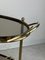 Oval Brass Bar Trolley with Smoked Glass Top, Italy, 1960s, Image 2