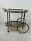 Oval Brass Bar Trolley with Smoked Glass Top, Italy, 1960s, Image 14