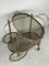 Oval Brass Bar Trolley with Smoked Glass Top, Italy, 1960s, Image 4