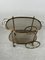 Oval Brass Bar Trolley with Smoked Glass Top, Italy, 1960s, Image 13